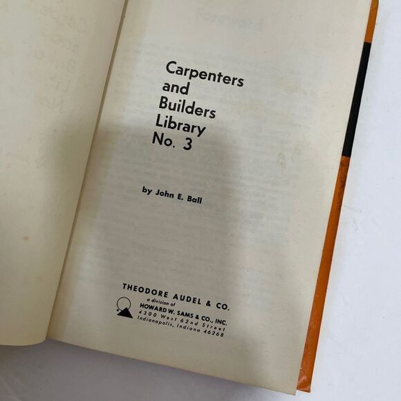 VINTAGE AUDEL’S CARPENTERS AND BUILDERS LIBRARY
VOLUMES 2, 3 and 4 - Picture 5 of 9